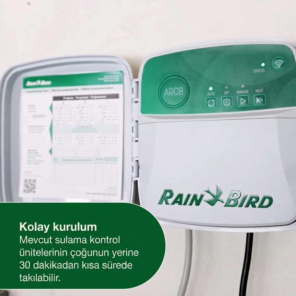Rain Bird ARC kontrol ünitesinin duvara montajı