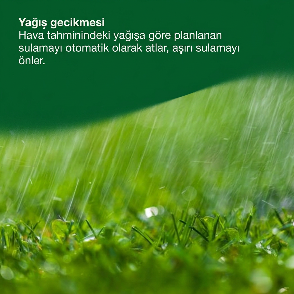 Yağış gecikmesi özelliği ile sulamanın atlanması